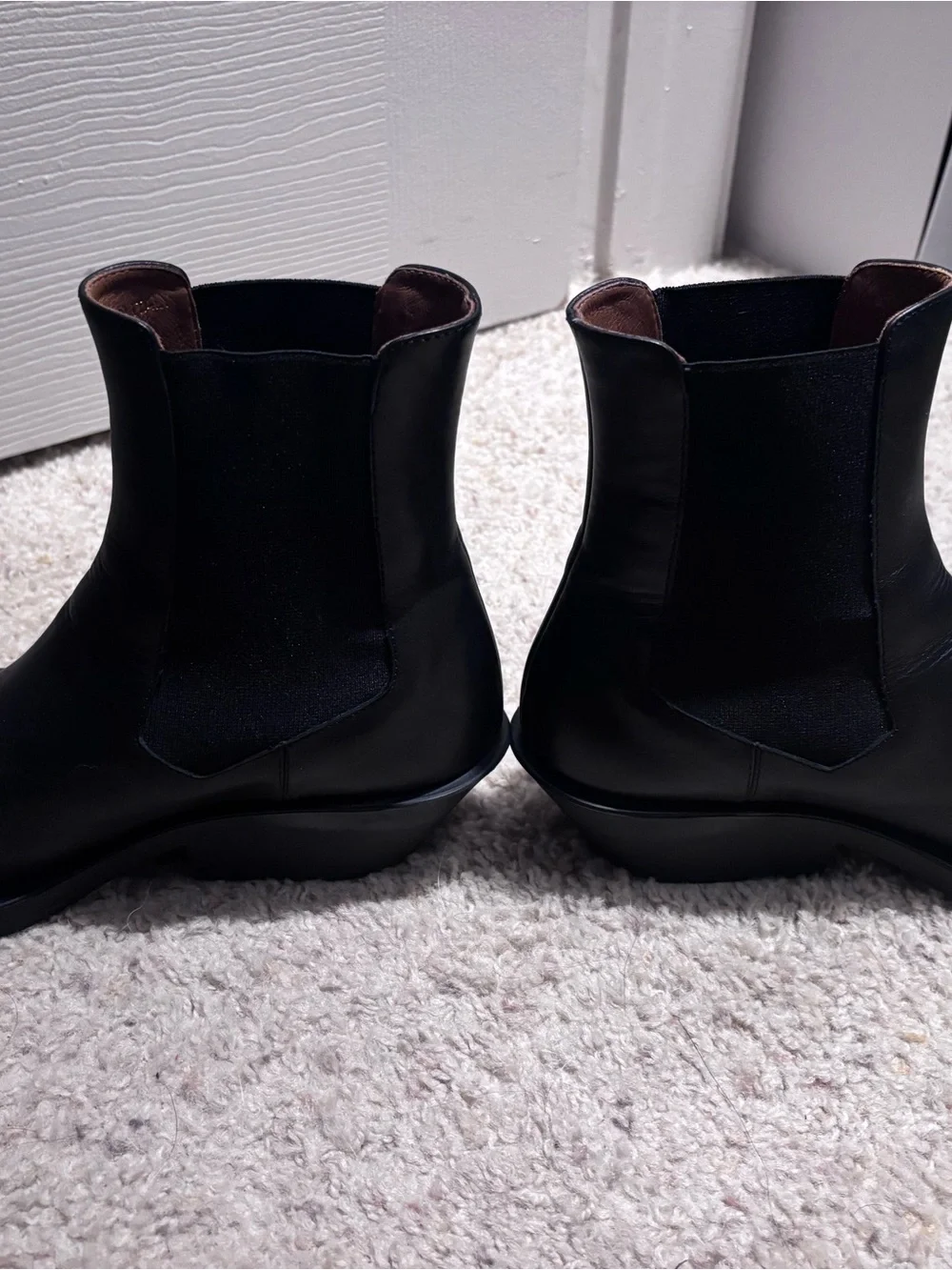 Marni Black Leather Platform Chelsea Boot